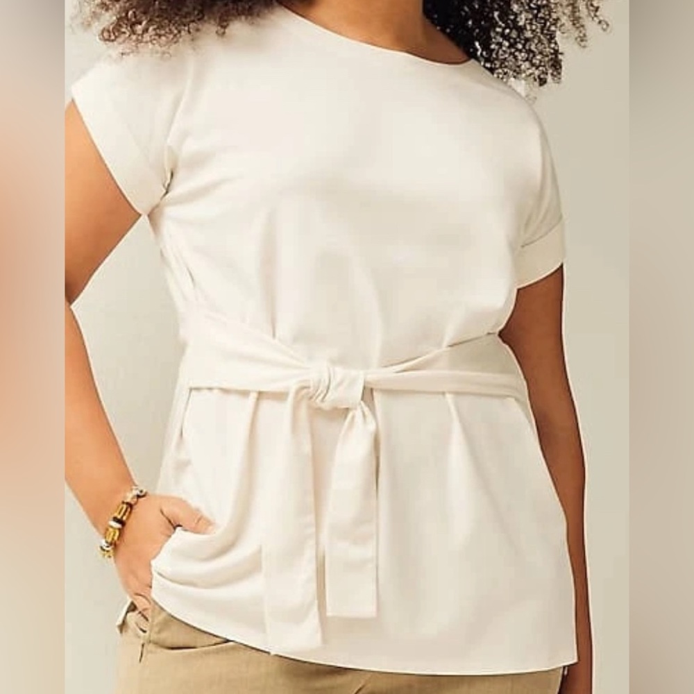 J.JILL PONTE CONVERTIBLE-TIE TOP CREAM - Picture 2 of 11